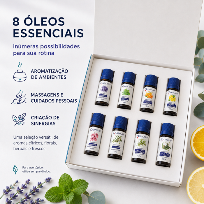 Kit 8 Óleos Essenciais da QUINARÍ
